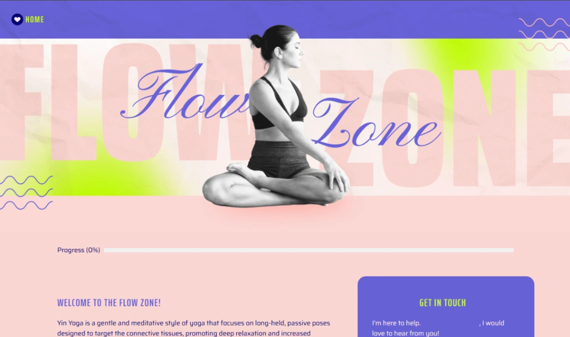 Yoga & Wellness Course website template