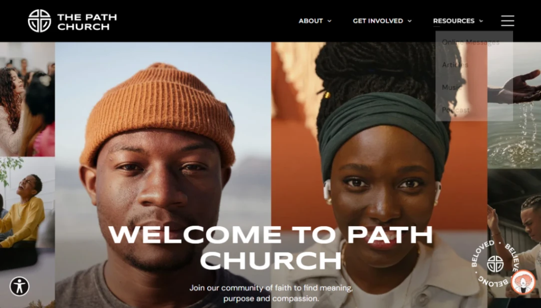 Church Community website template