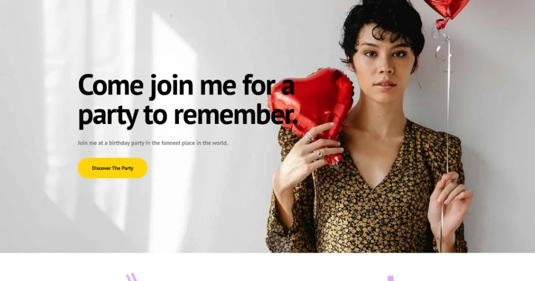 Party Services website template