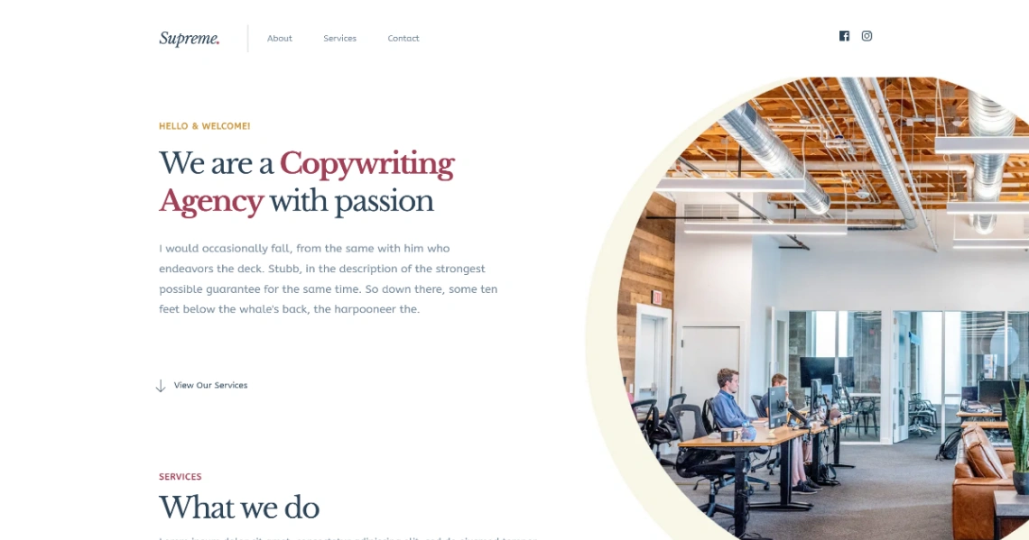 Marketing Agency website template