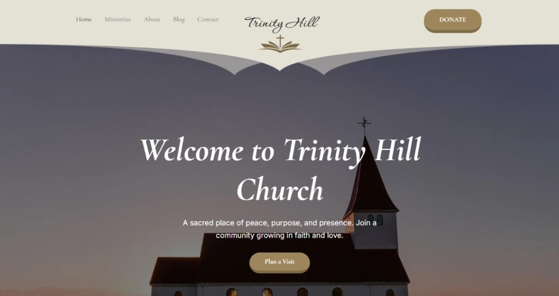 Church & Ministry website template
