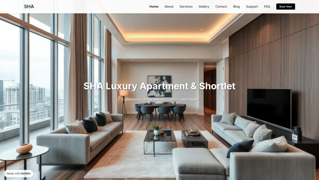 Luxury Apartment website template