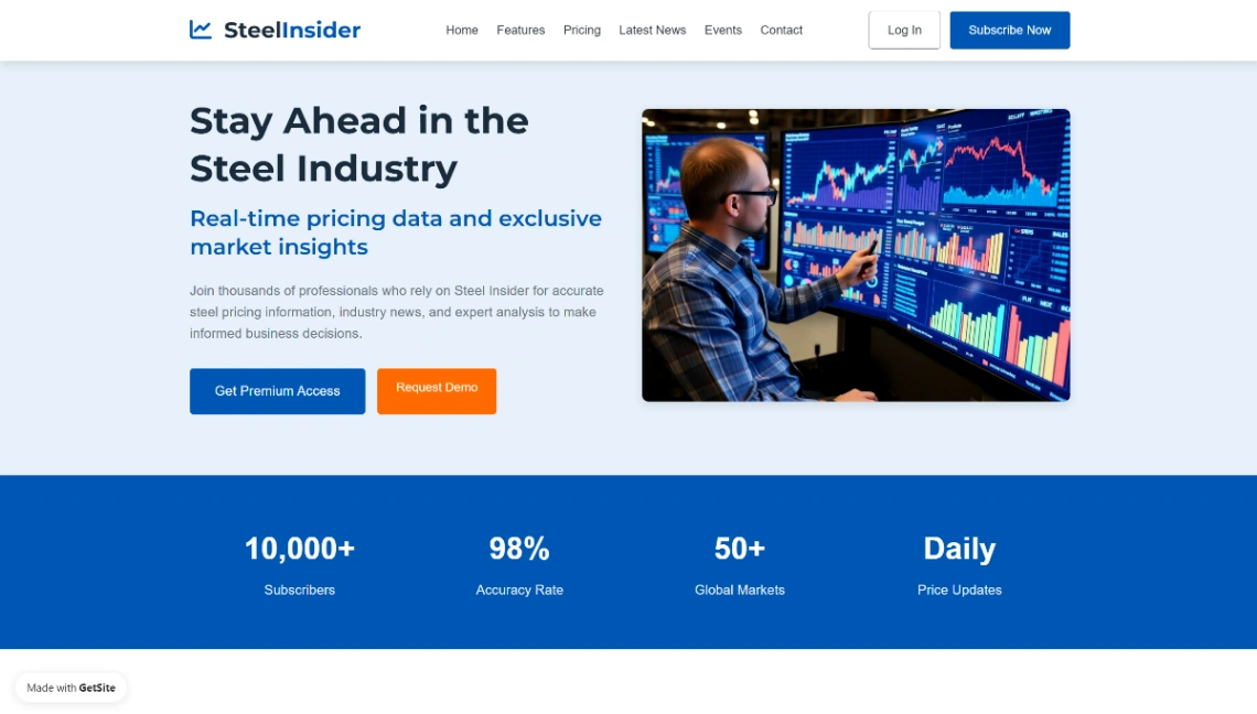 Steel Insider News website template