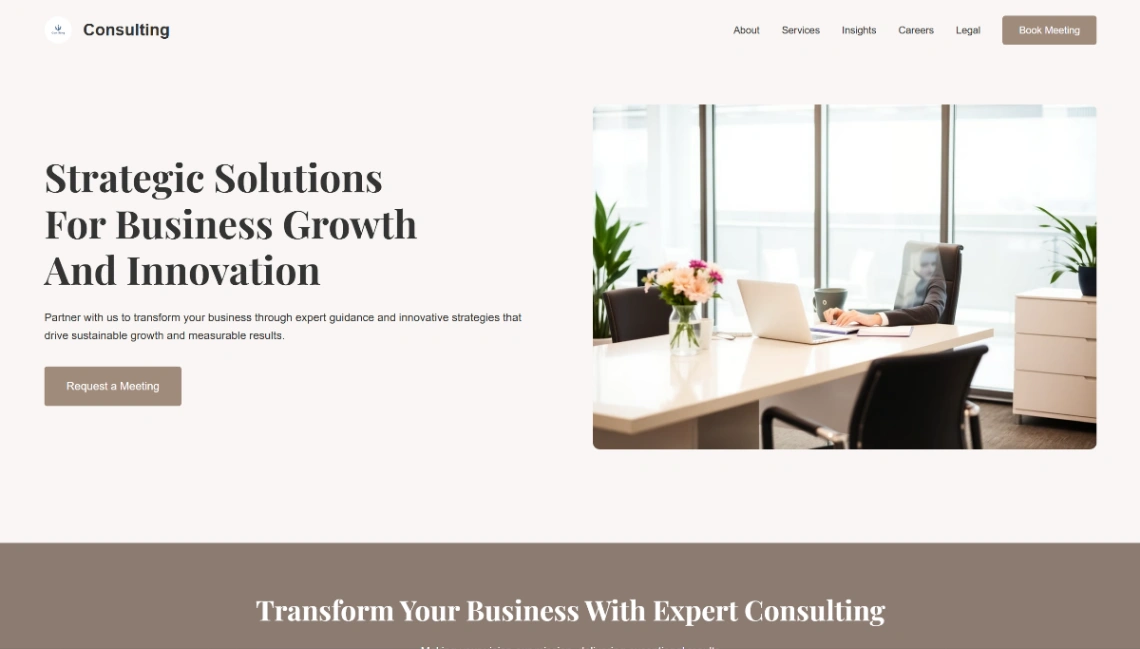 Professional Consulting website template