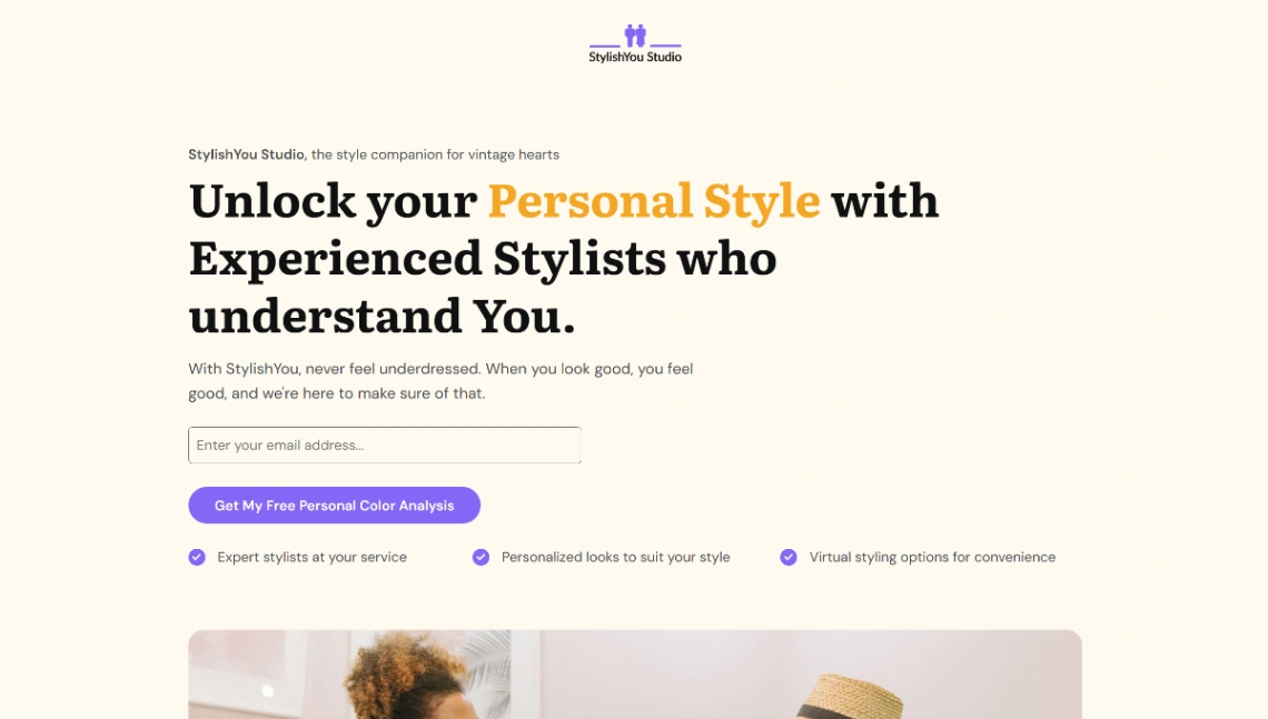 Personal Stylist website template
