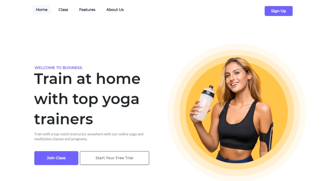 Yoga Training website template