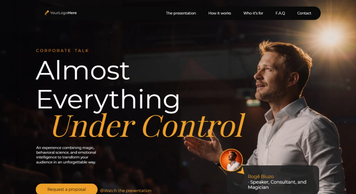 Corporate Speaker website template