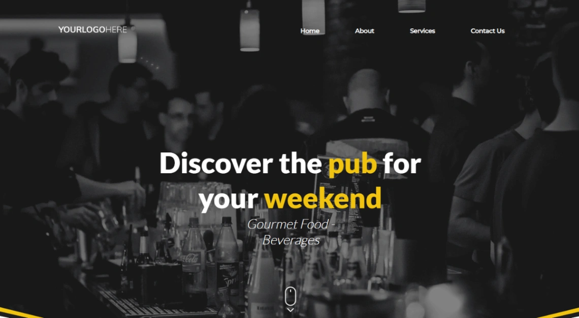 Dark Pub & Restaurant website template