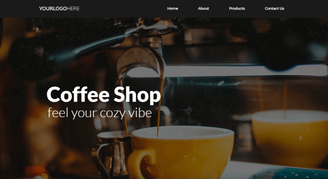 Coffee Shop Brand website template