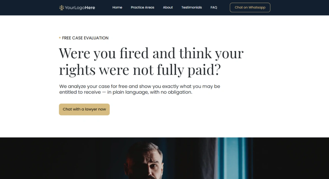 Employment Lawyer website template