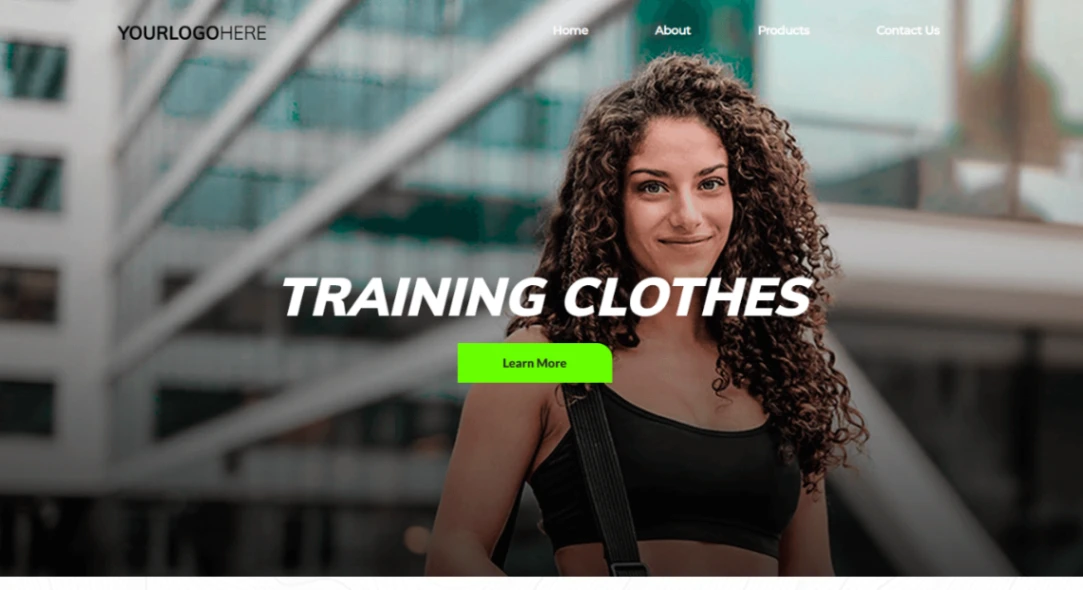 Fitness Apparel website template