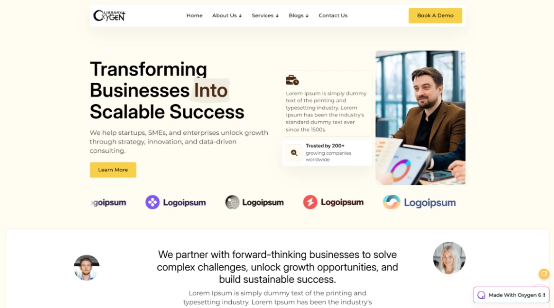 Business Advisor website template