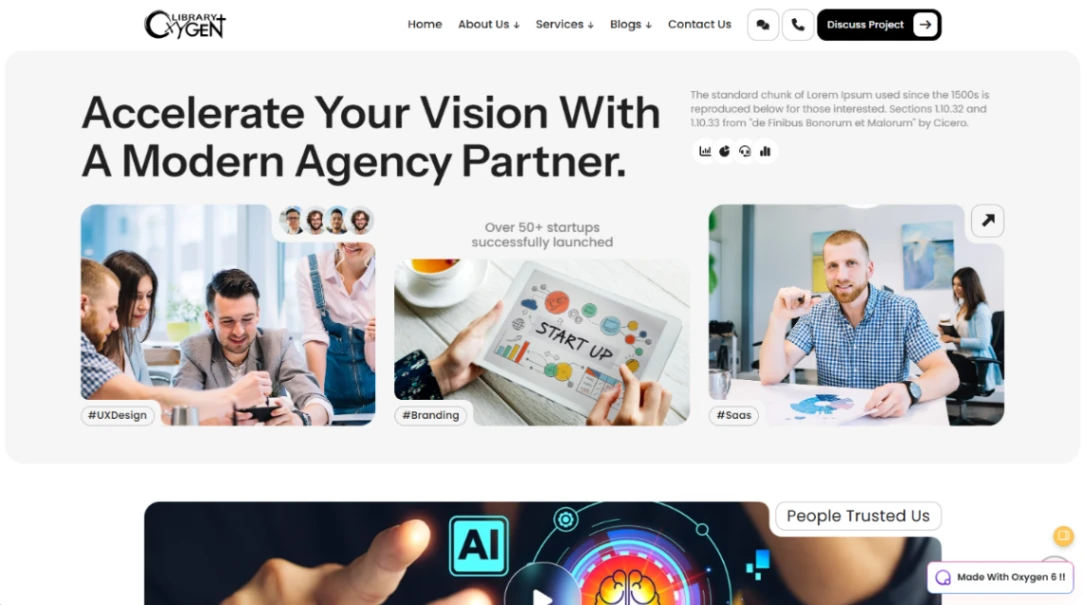Startup Agency website template