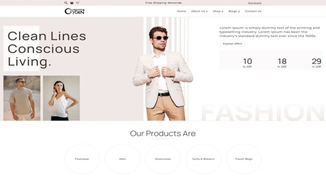 Classic Shop website template