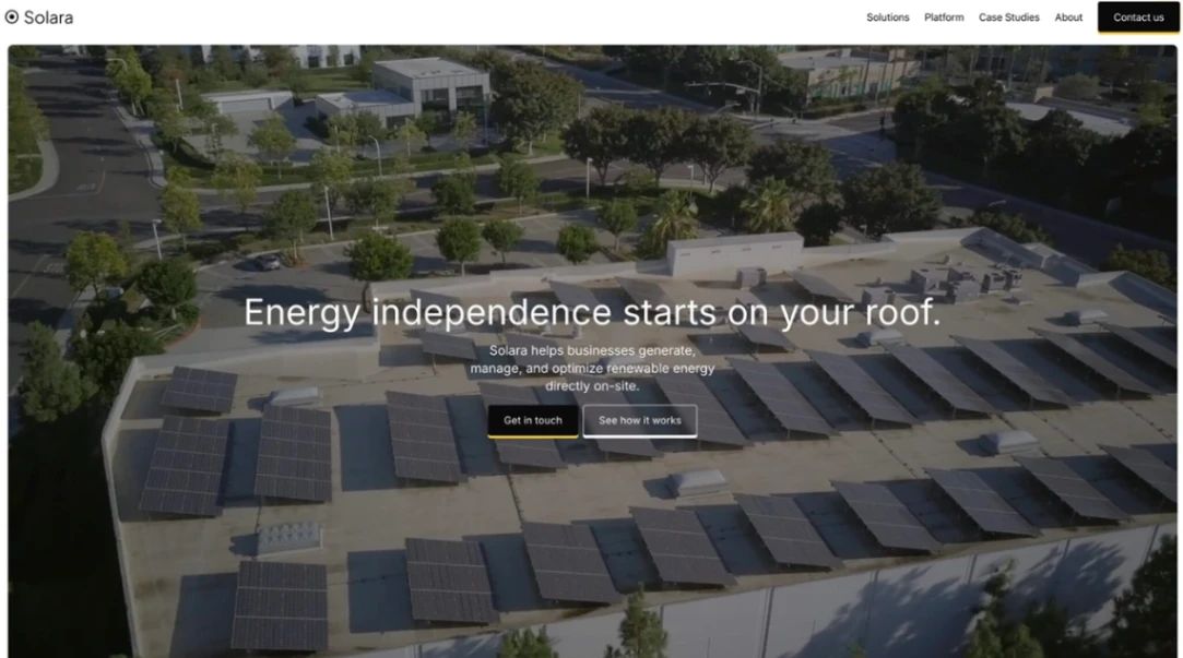 Solar Energy Company website template