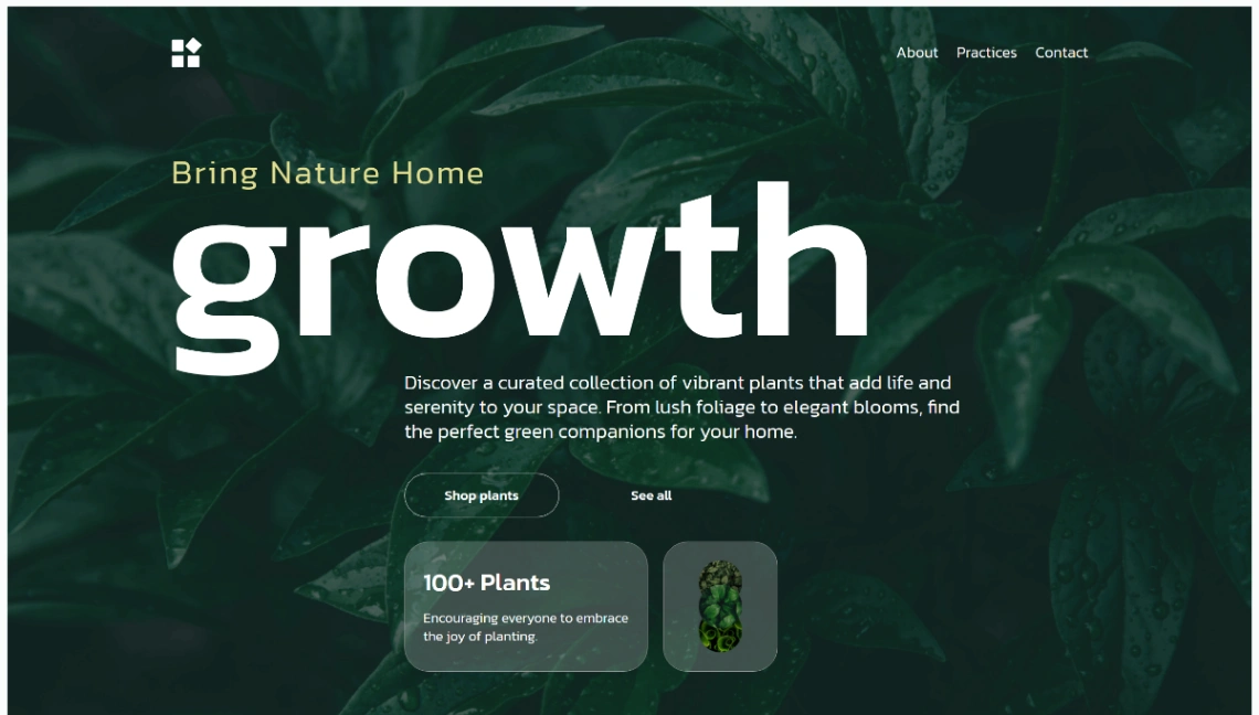 Plant Shop website template