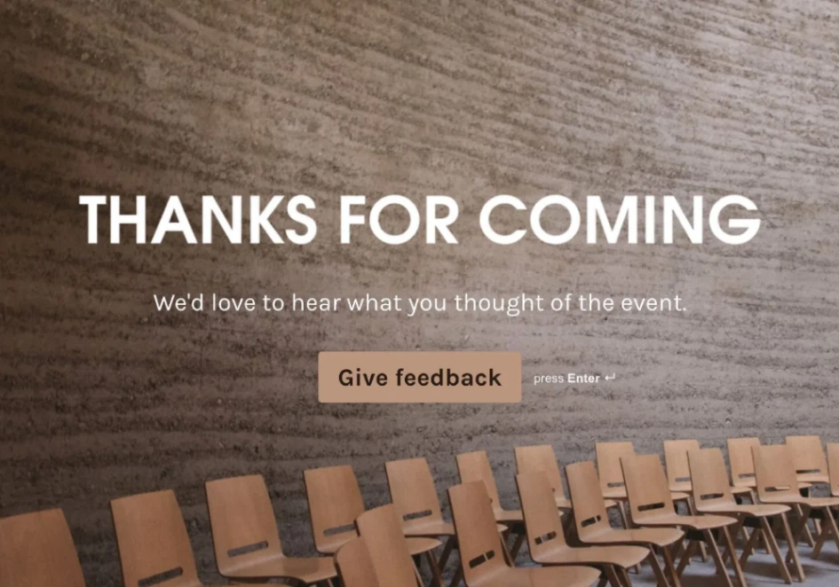Event Feedback Form website template