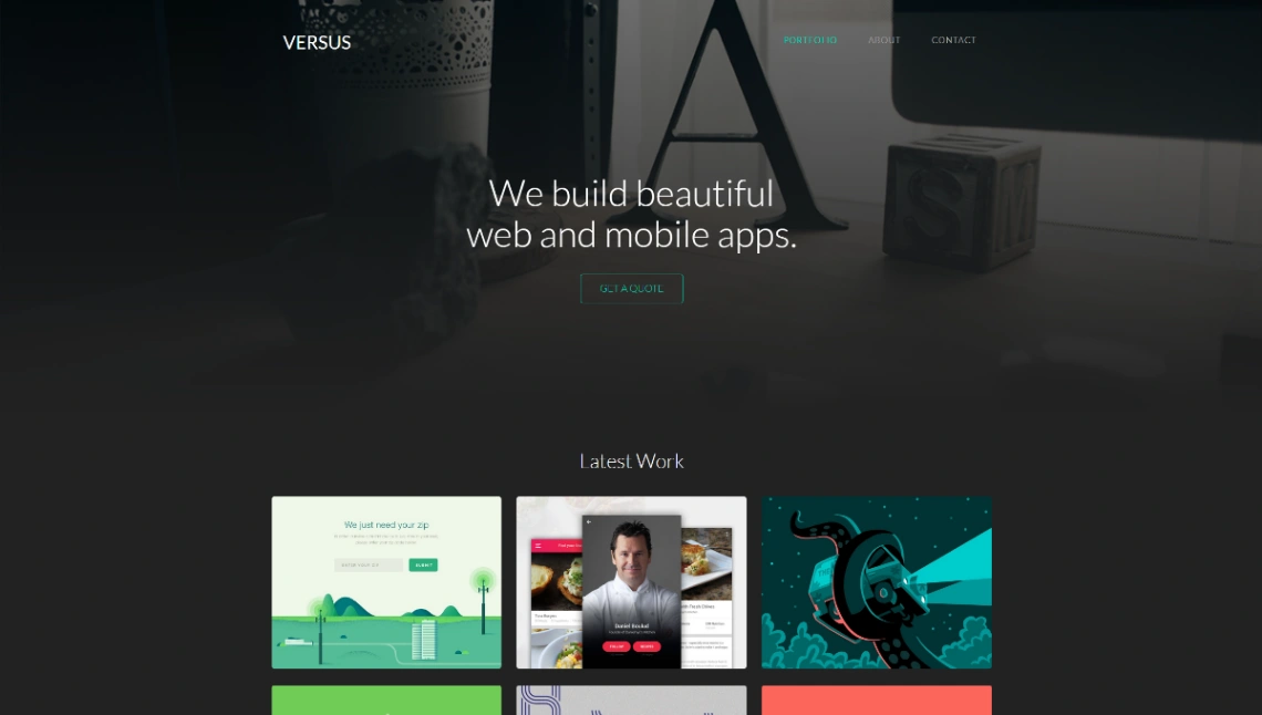 Versus Portfolio website template