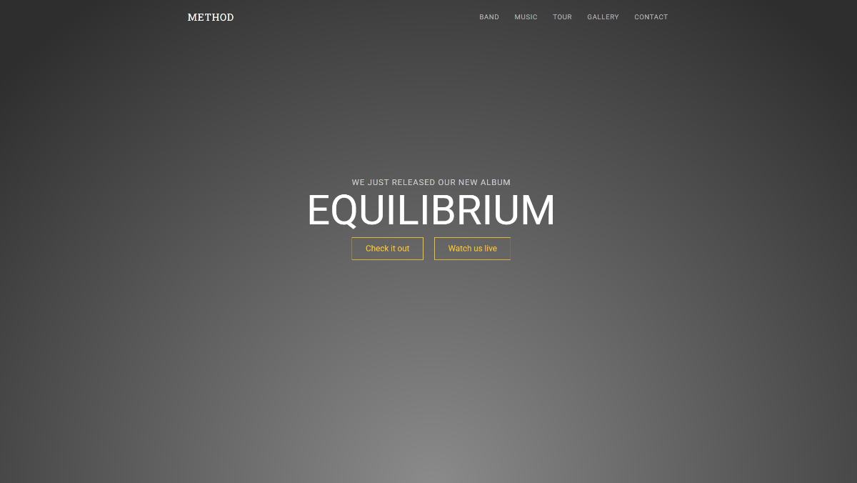 Method Band website template