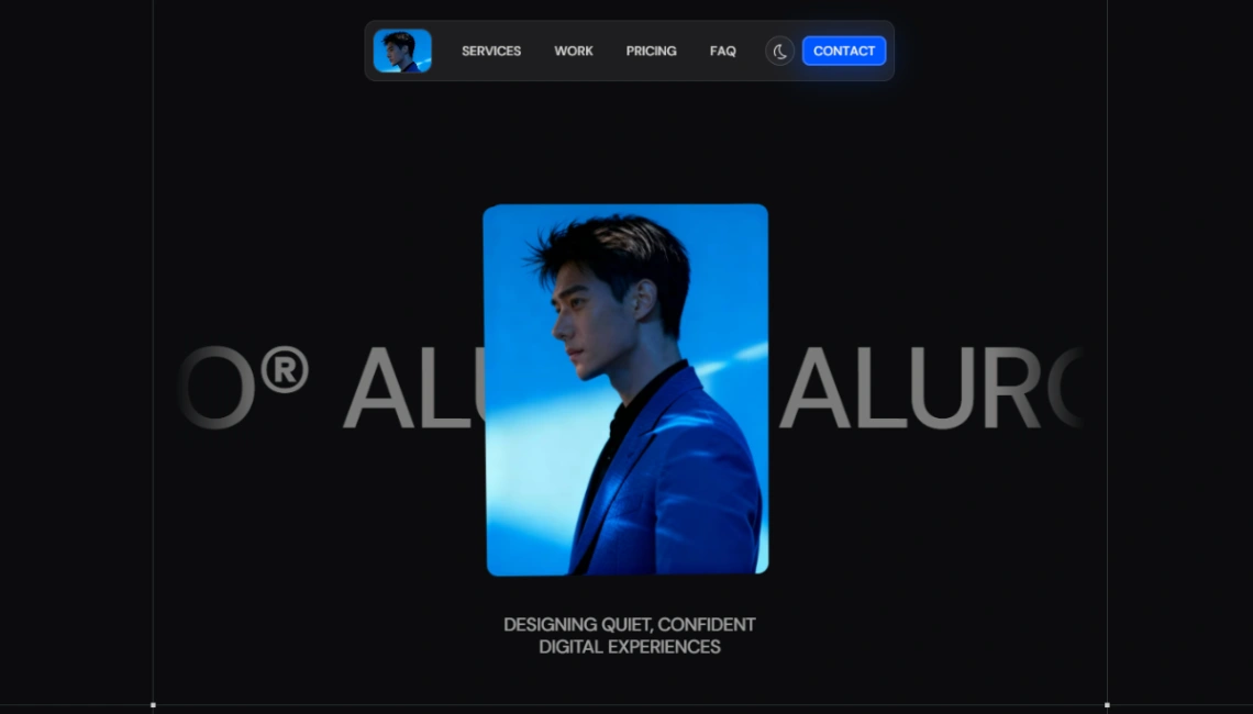 Dark Mode Portfolio website template