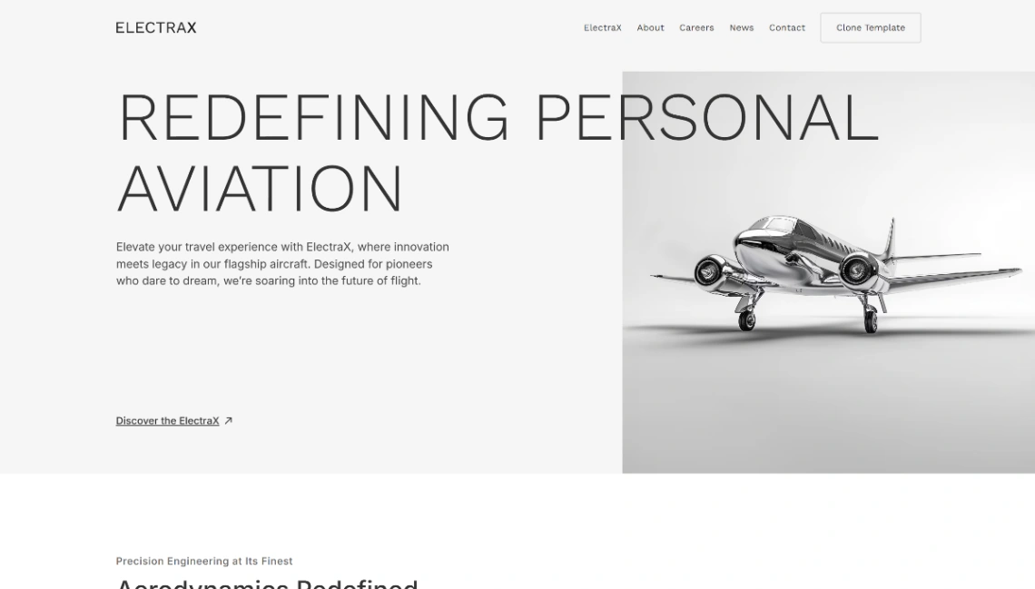 ElectraX Startup website template