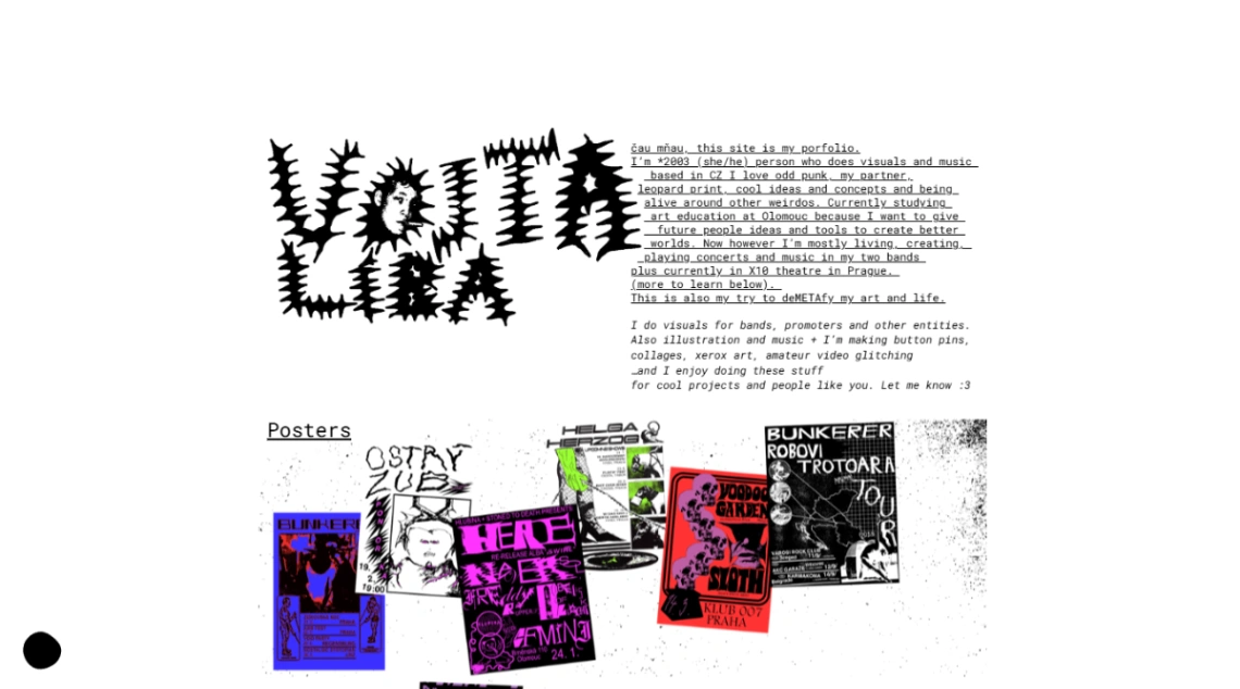 DIY Artist Portfolio website template
