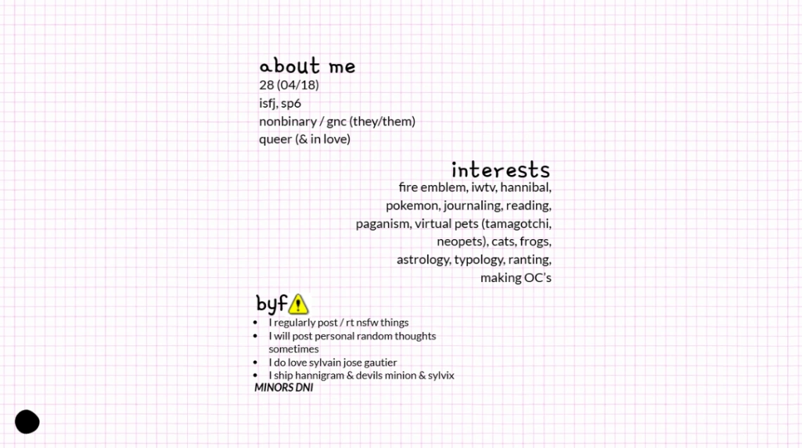 Minimal Text Bio website template