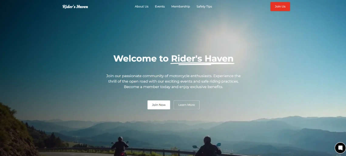 Motorcycle Club website template