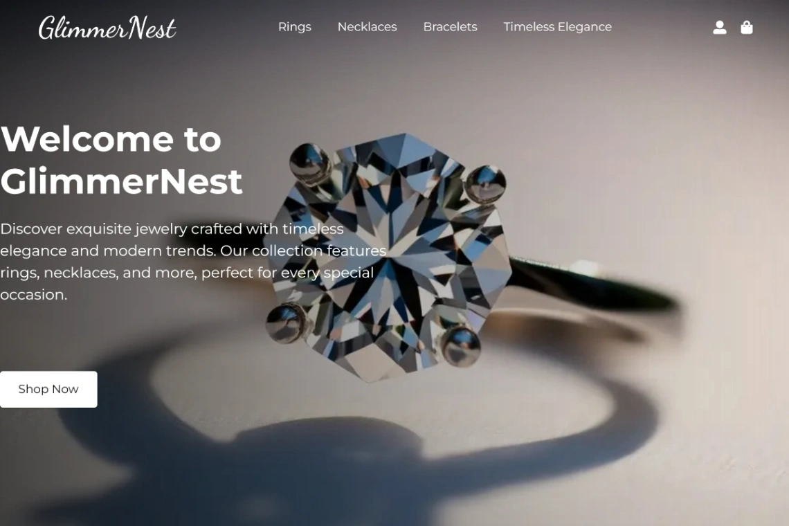 Elegant Jewelry Store website template
