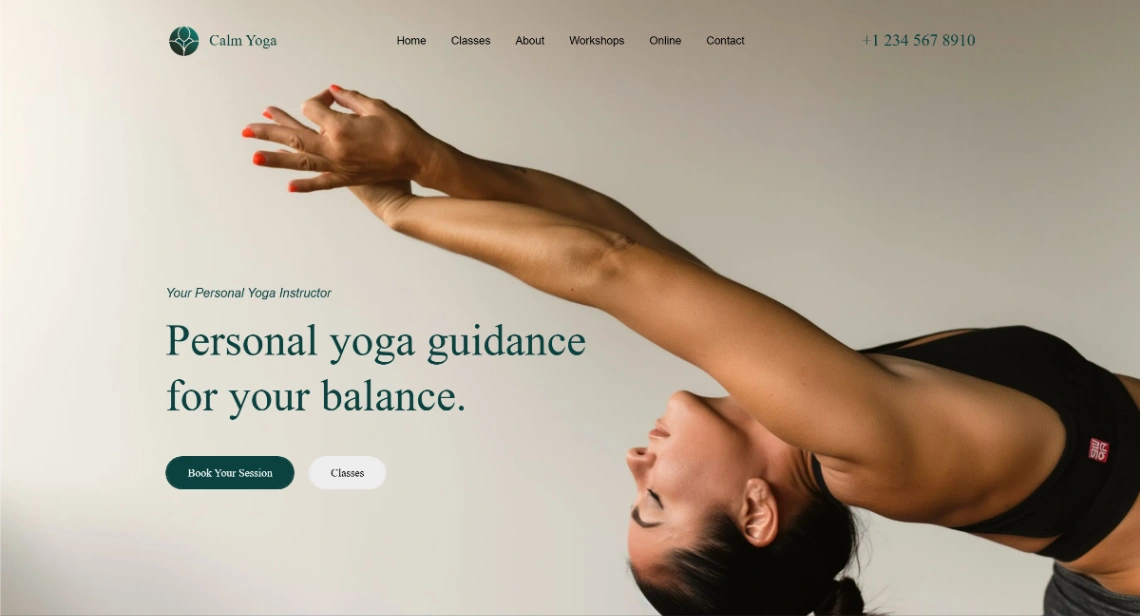 Yoga Instructor website template