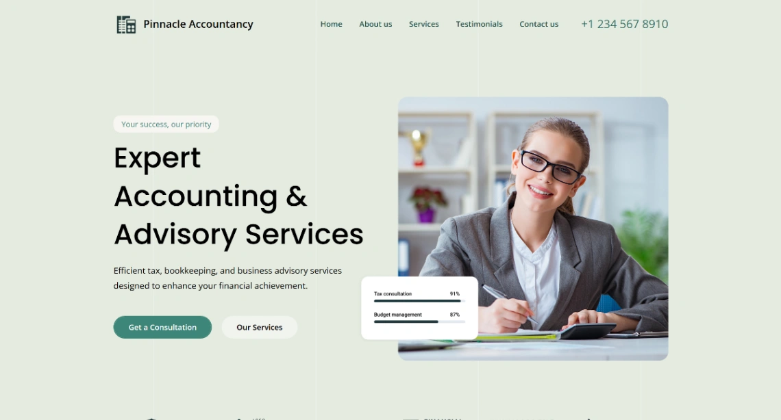 Accounting Consulting website template
