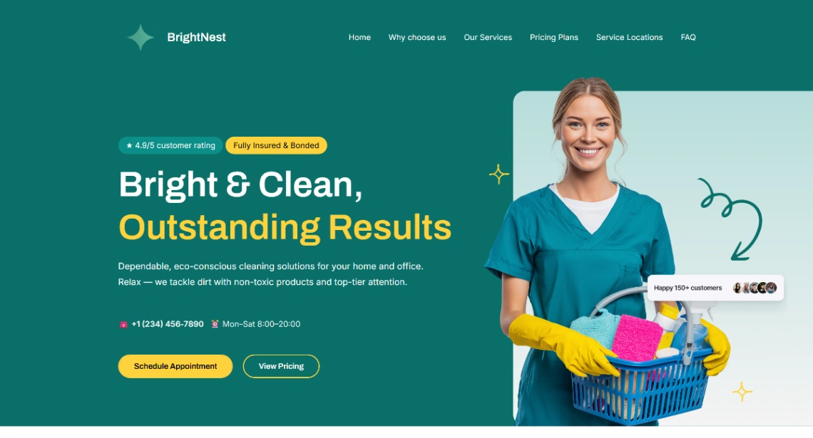 Cleaning Business website template