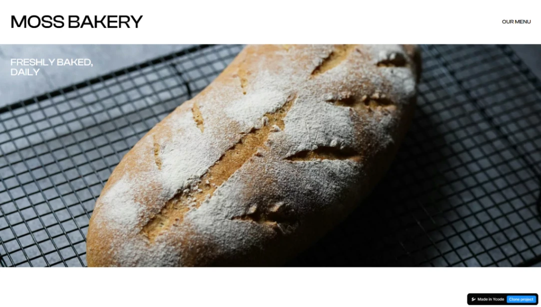 Bakery website template