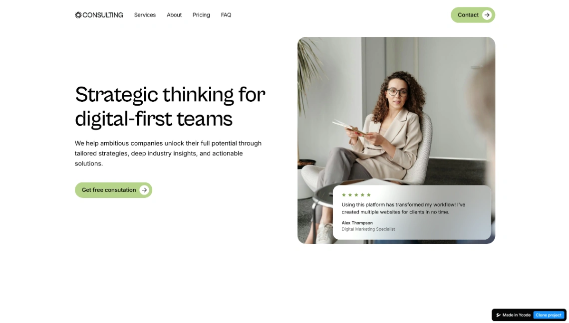 Consulting Agency website template