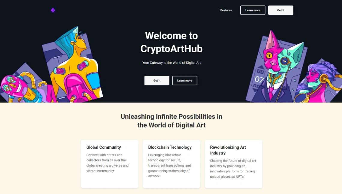 NFT Marketplace website template