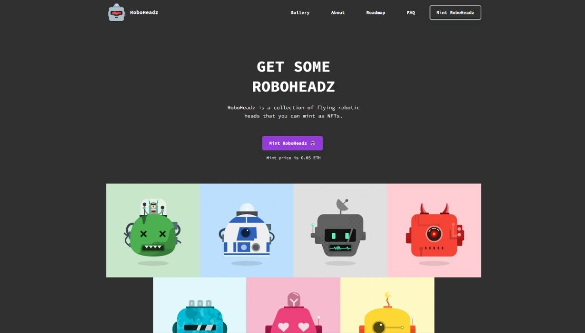 NFT Project website template