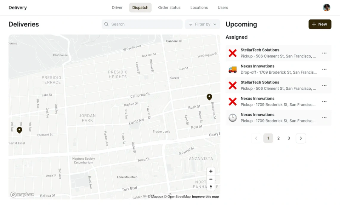 Delivery App web application template