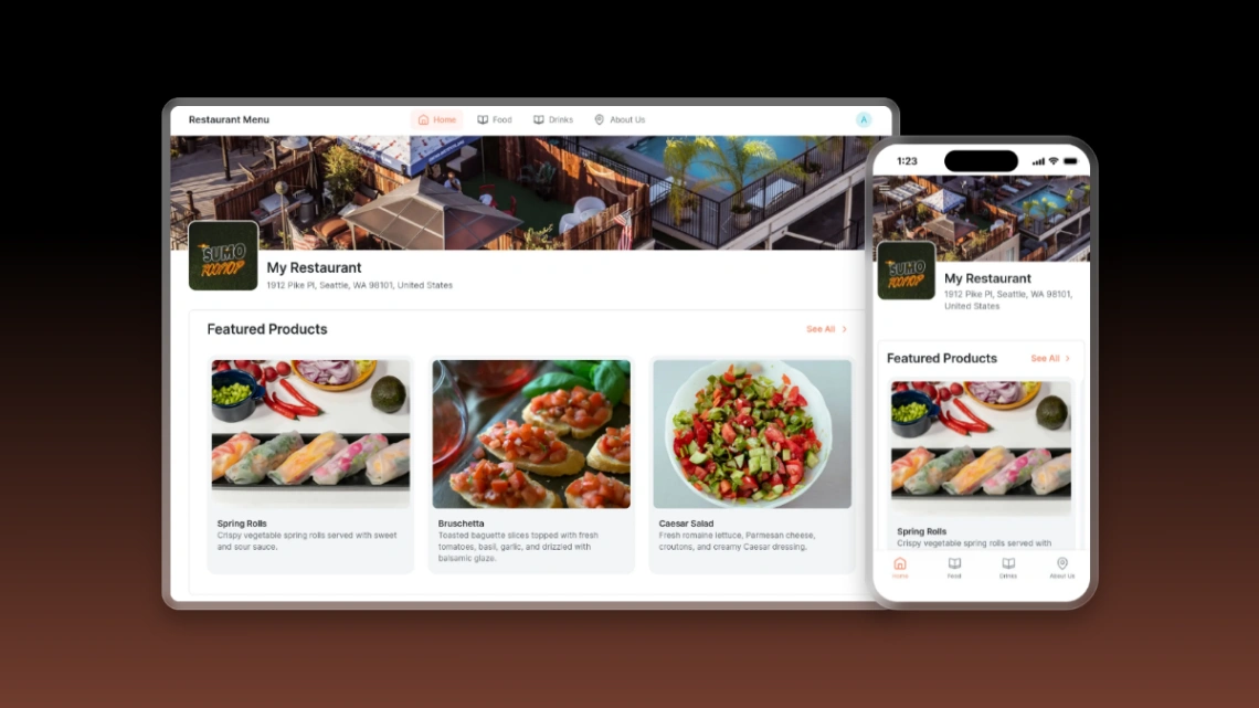 Restaurant Menu web application template