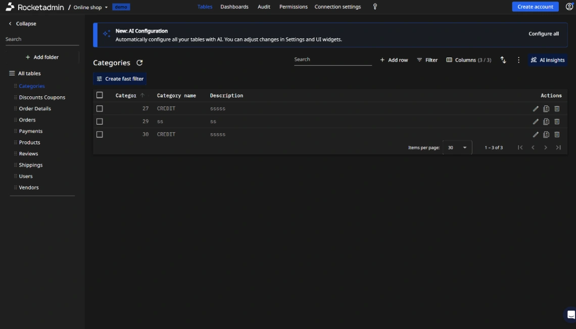 Online Shop Admin Panel web application template