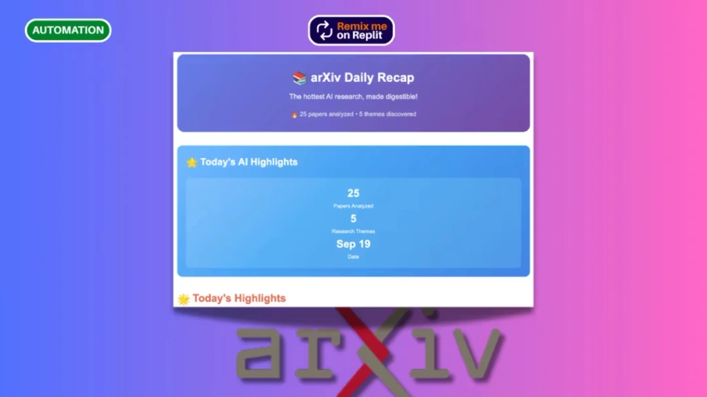 Daily AI Recap web application template
