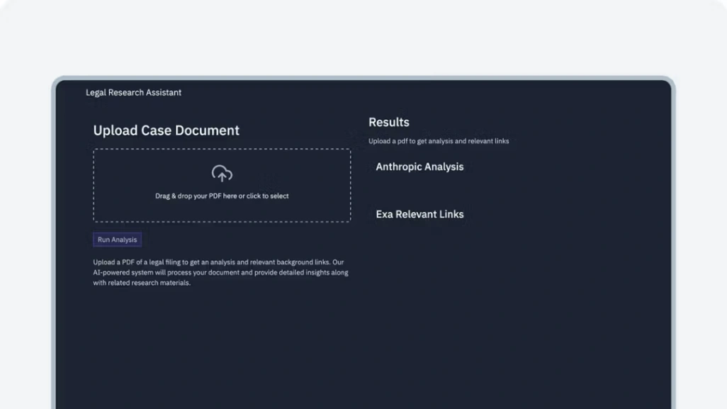Legal Document Analyzer web application template