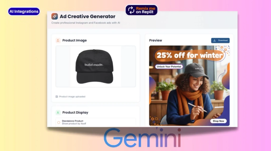 AI Ad Generator web application template