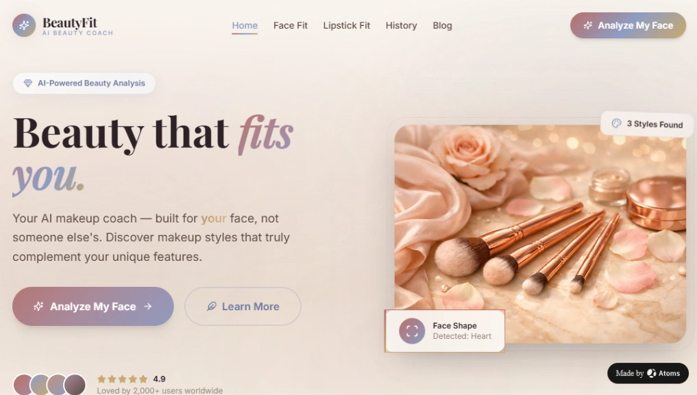 AI Make-up Tool web application template