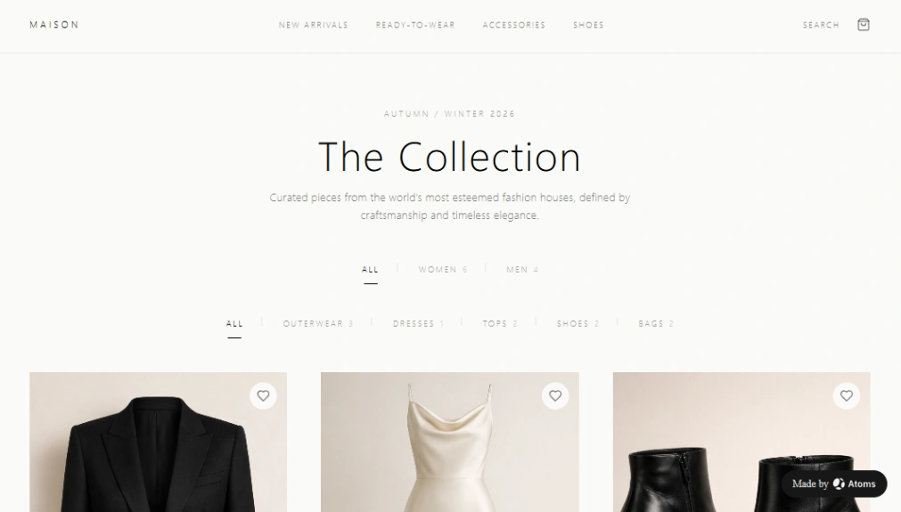 Fashion Collection website template