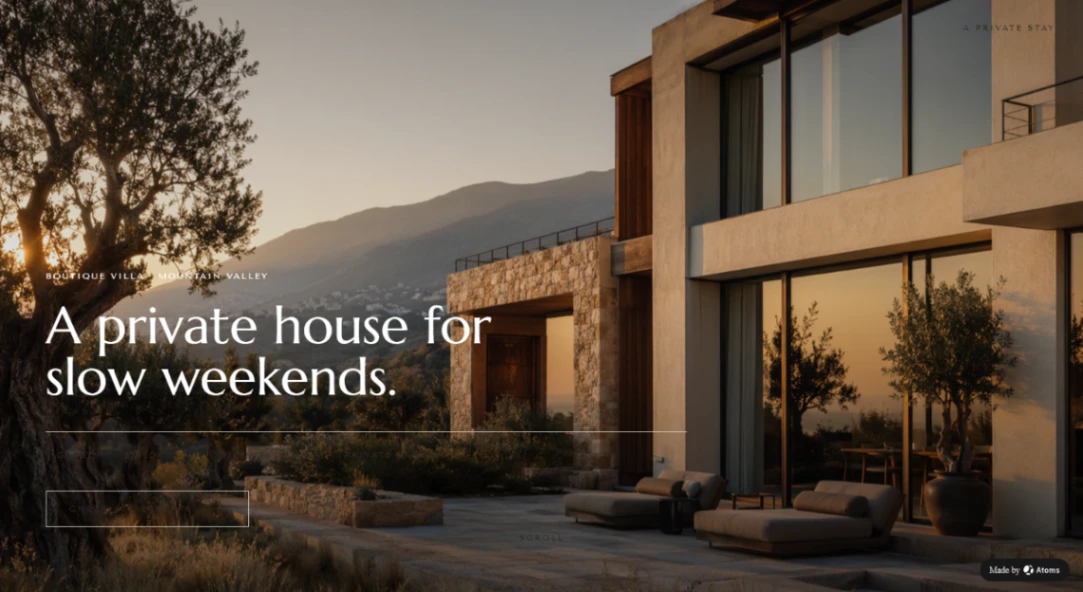 Luxury Vacation Rental website template