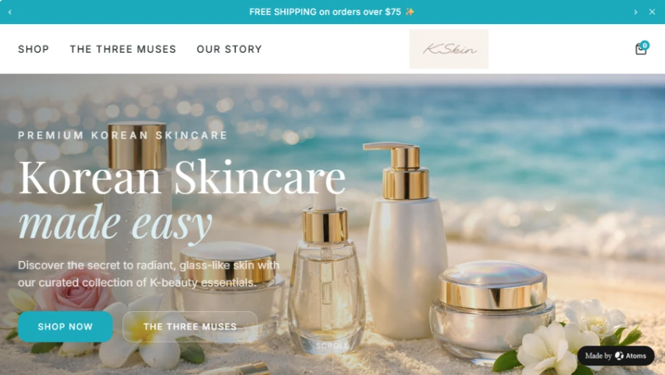Beauty Skincare website template