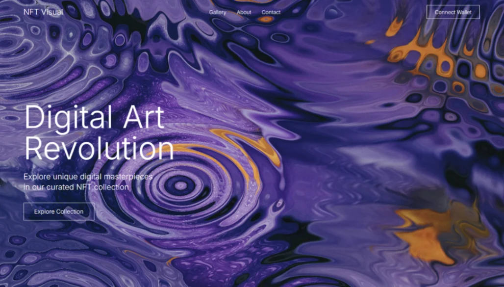NFT Art Gallery website template