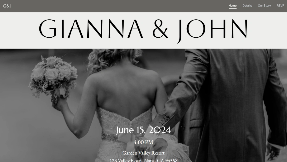 Wedding & RSVP website template