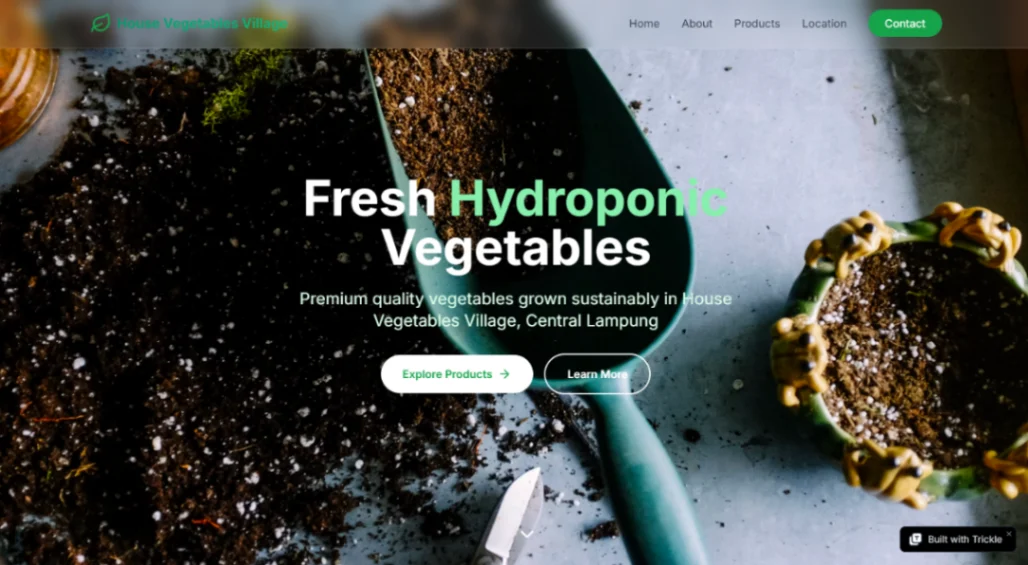 Hydroponic Farm Store website template