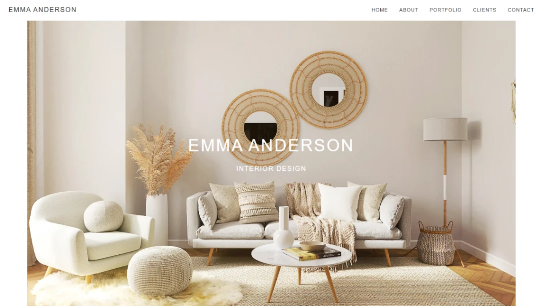 Interior Design Studio website template